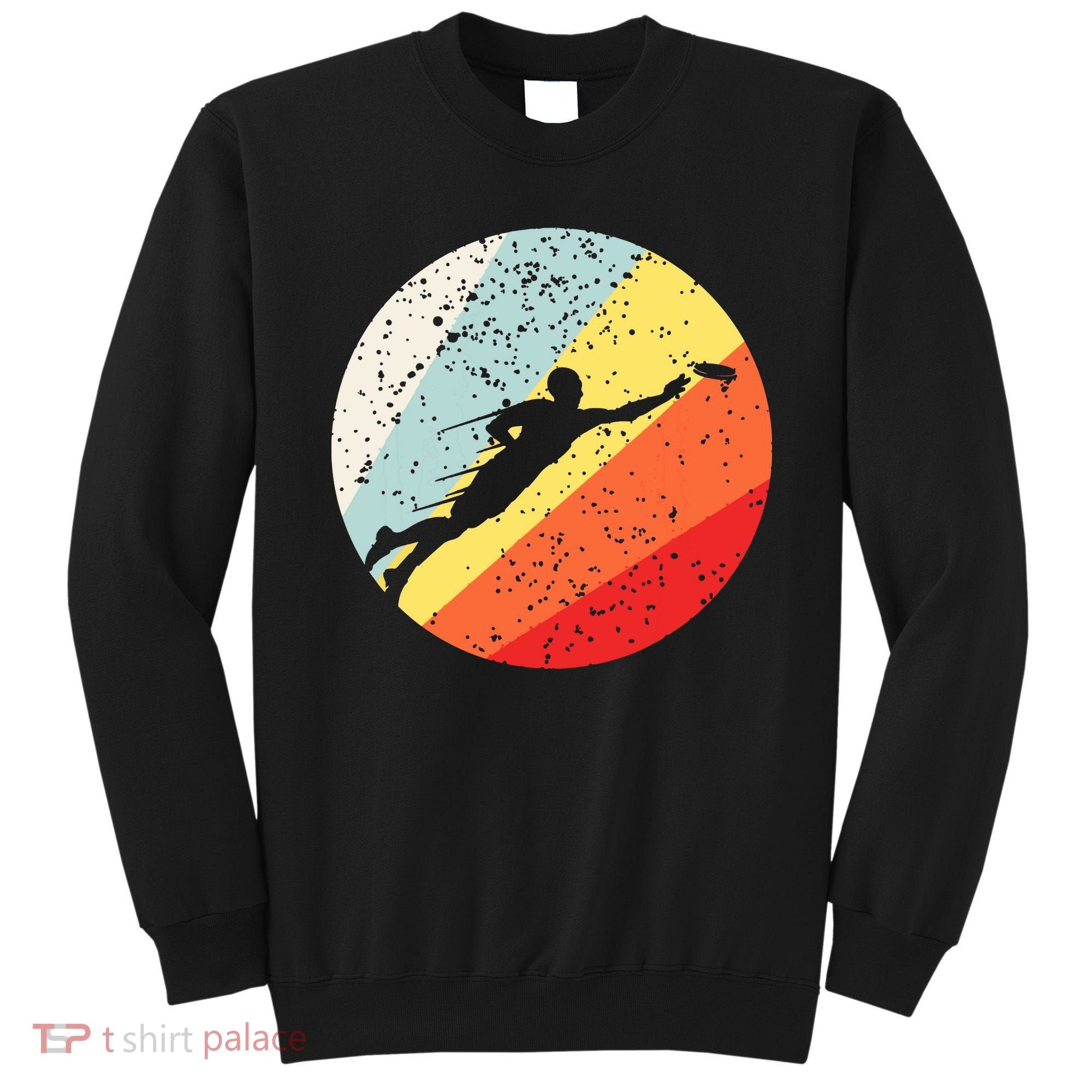 Ultimate Frisbee Retro Distressed Sweatshirt