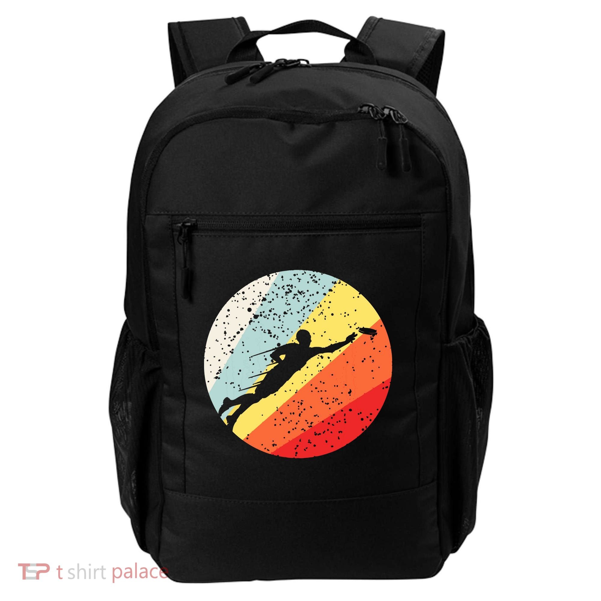 Ultimate Frisbee Retro Distressed Backpack
