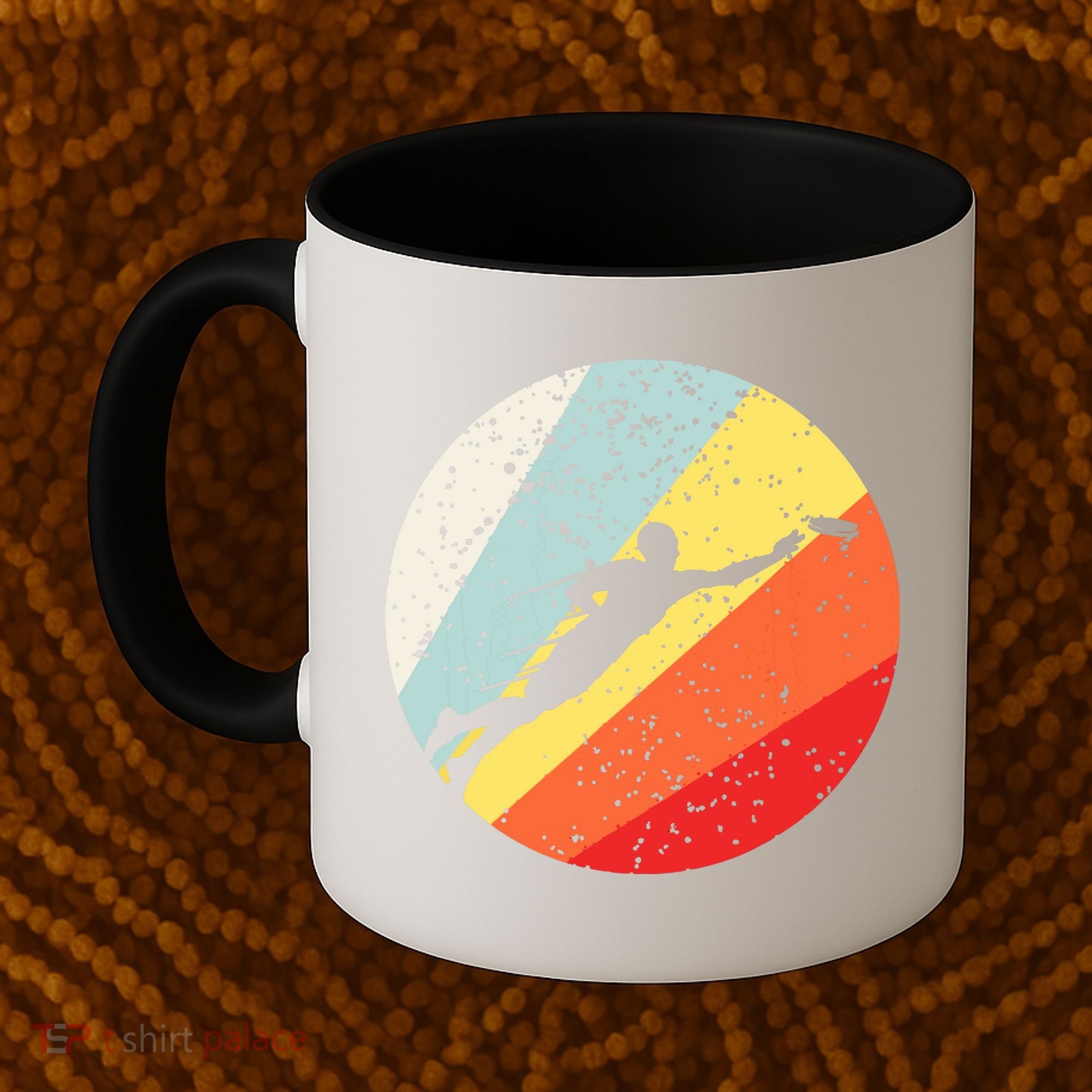 Ultimate Frisbee Retro Distressed Coffee Mug
