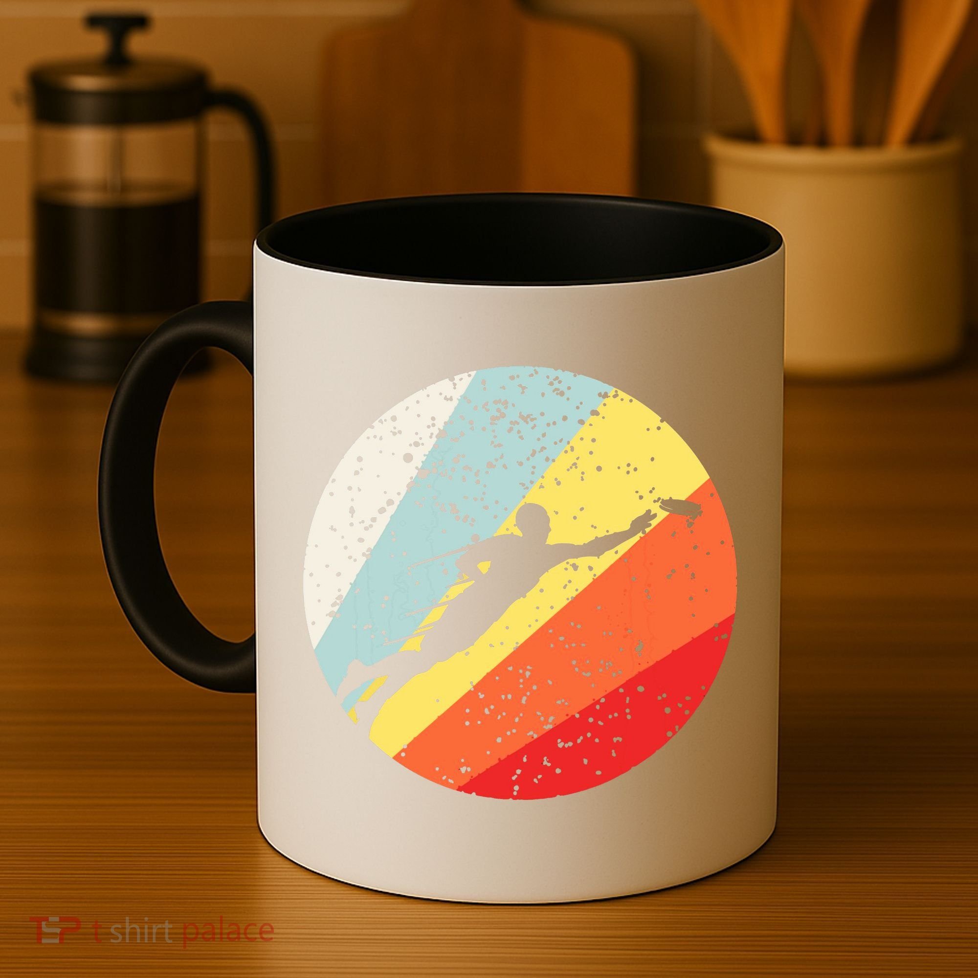 Ultimate Frisbee Retro Distressed Coffee Mug