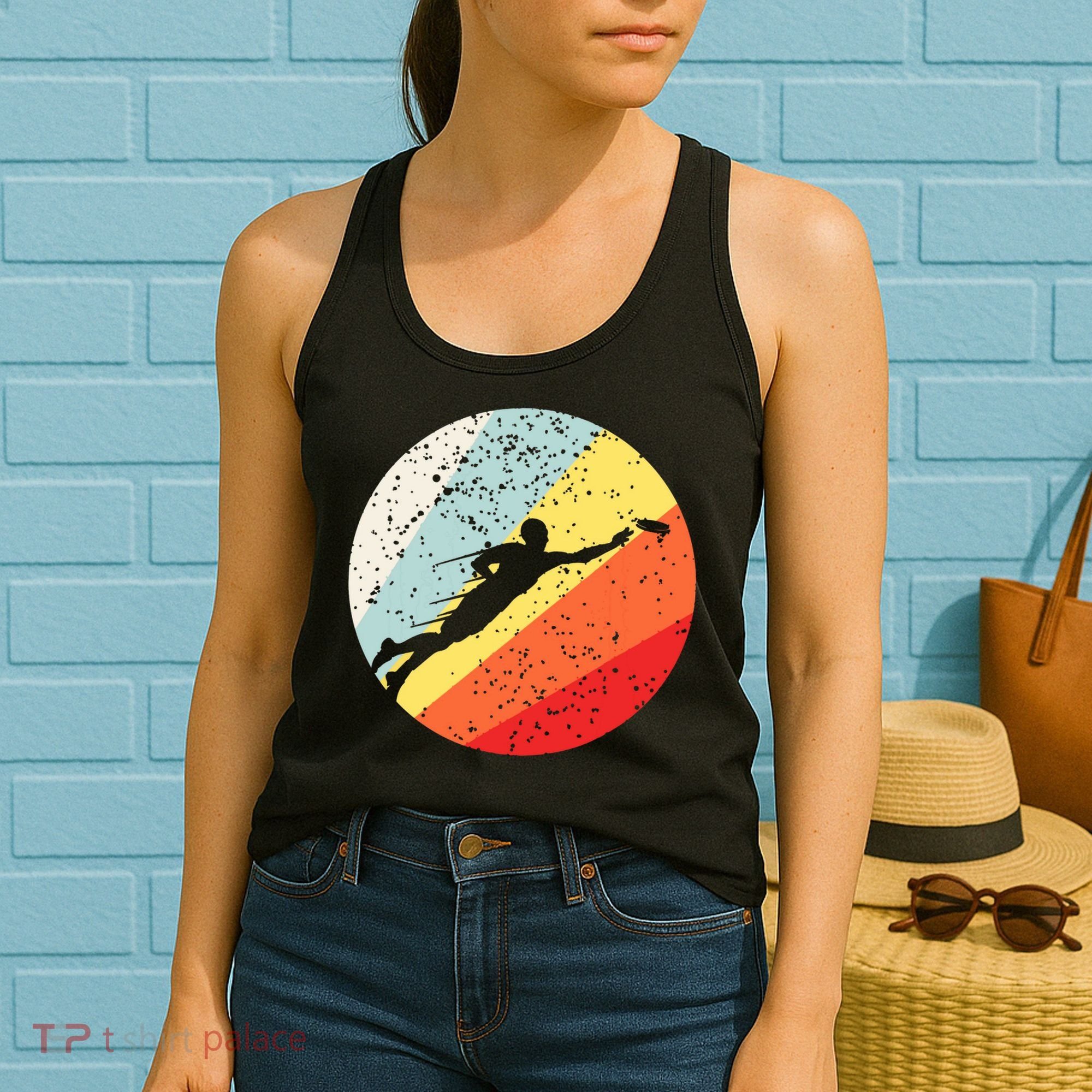 Ultimate Frisbee Retro Distressed Women's Tank Top