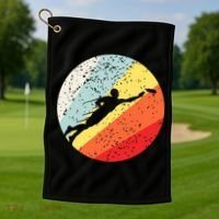 Ultimate Frisbee Retro Distressed Golf Towel thumb 1