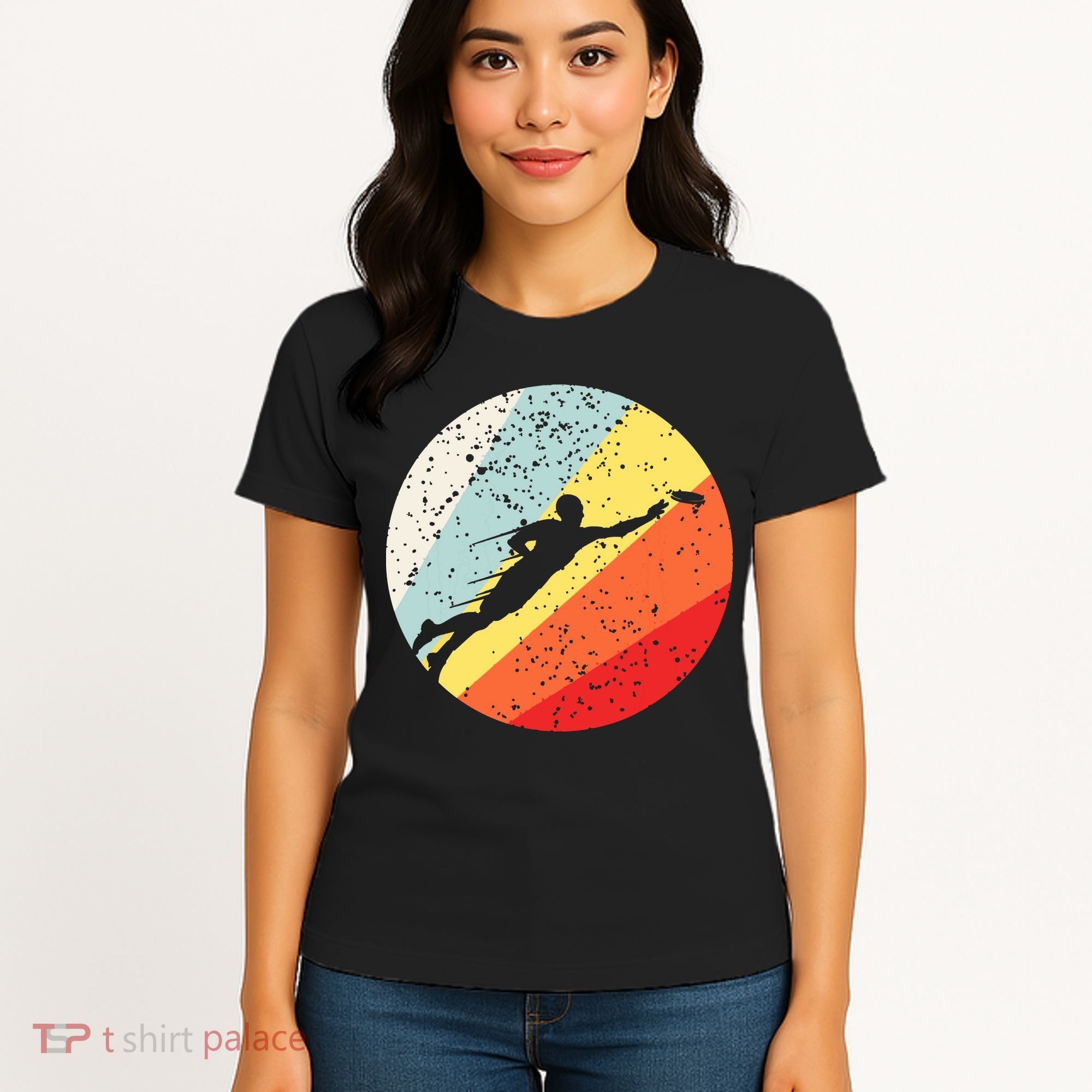 Ultimate Frisbee Retro Distressed Women's T-Shirt