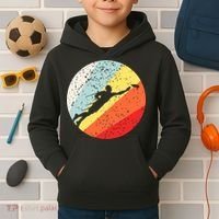 Ultimate Frisbee Retro Distressed Kids Hoodie thumb 2