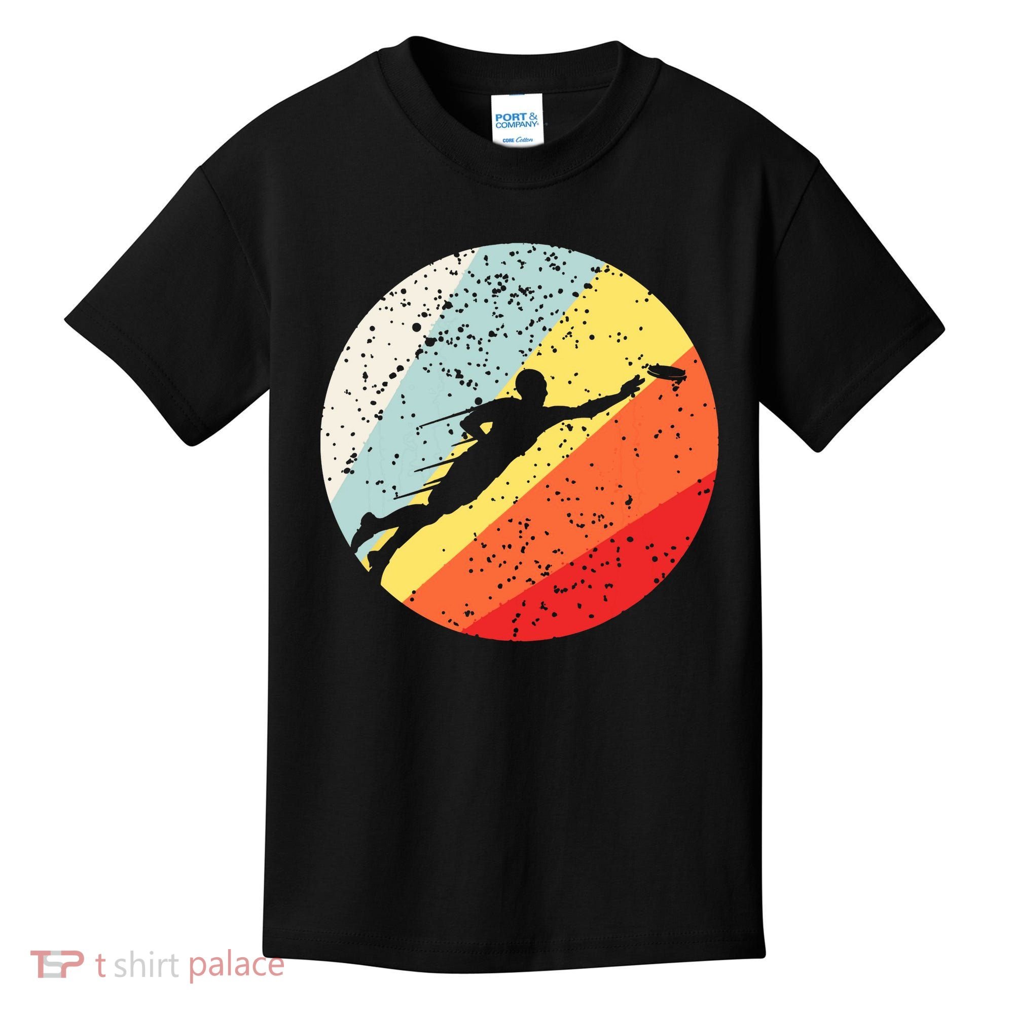 Ultimate Frisbee Retro Distressed Kids T-Shirt