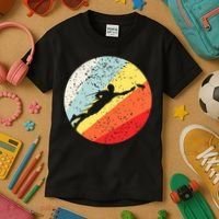Ultimate Frisbee Retro Distressed Kids T-Shirt thumb 3