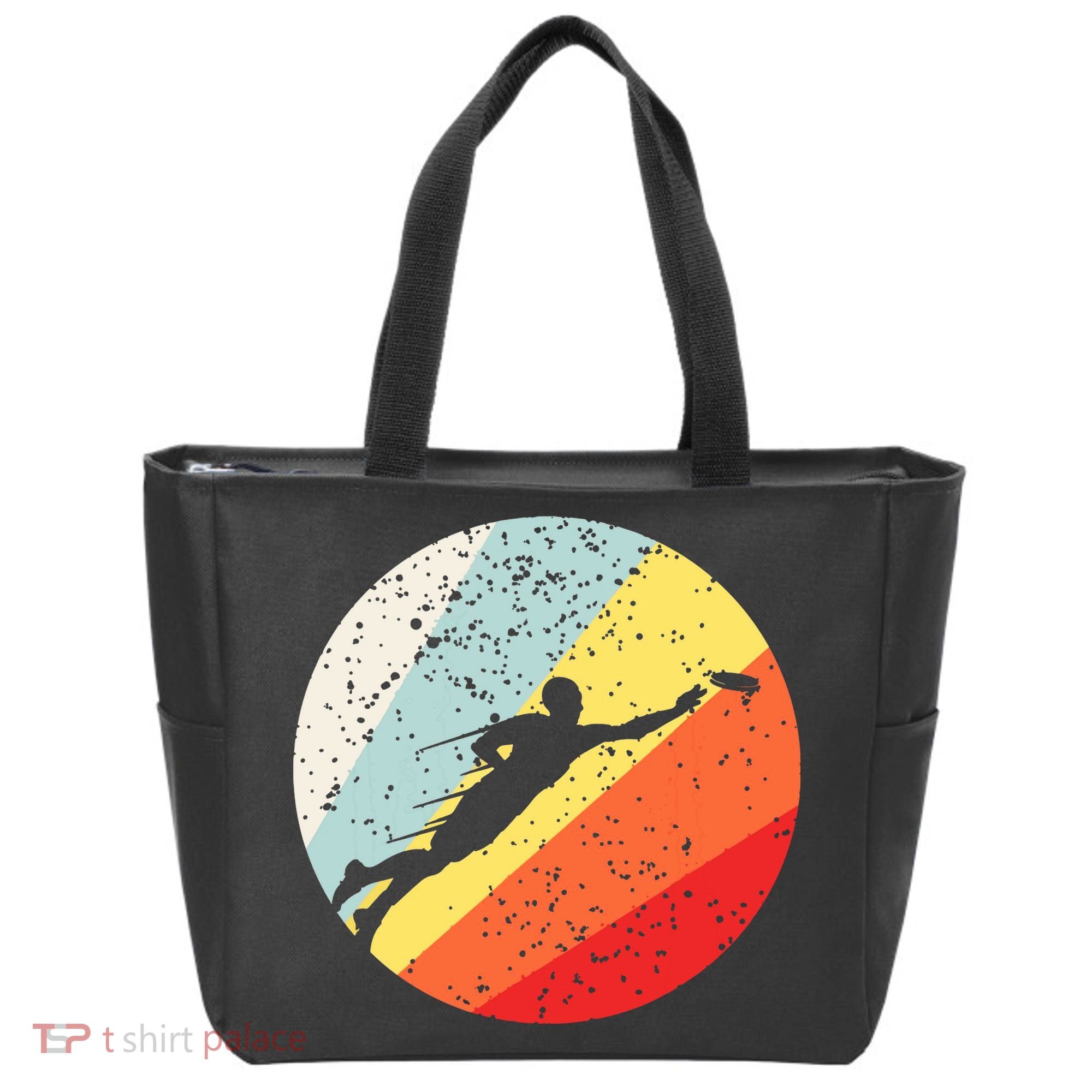 Ultimate Frisbee Retro Distressed Tote Bag