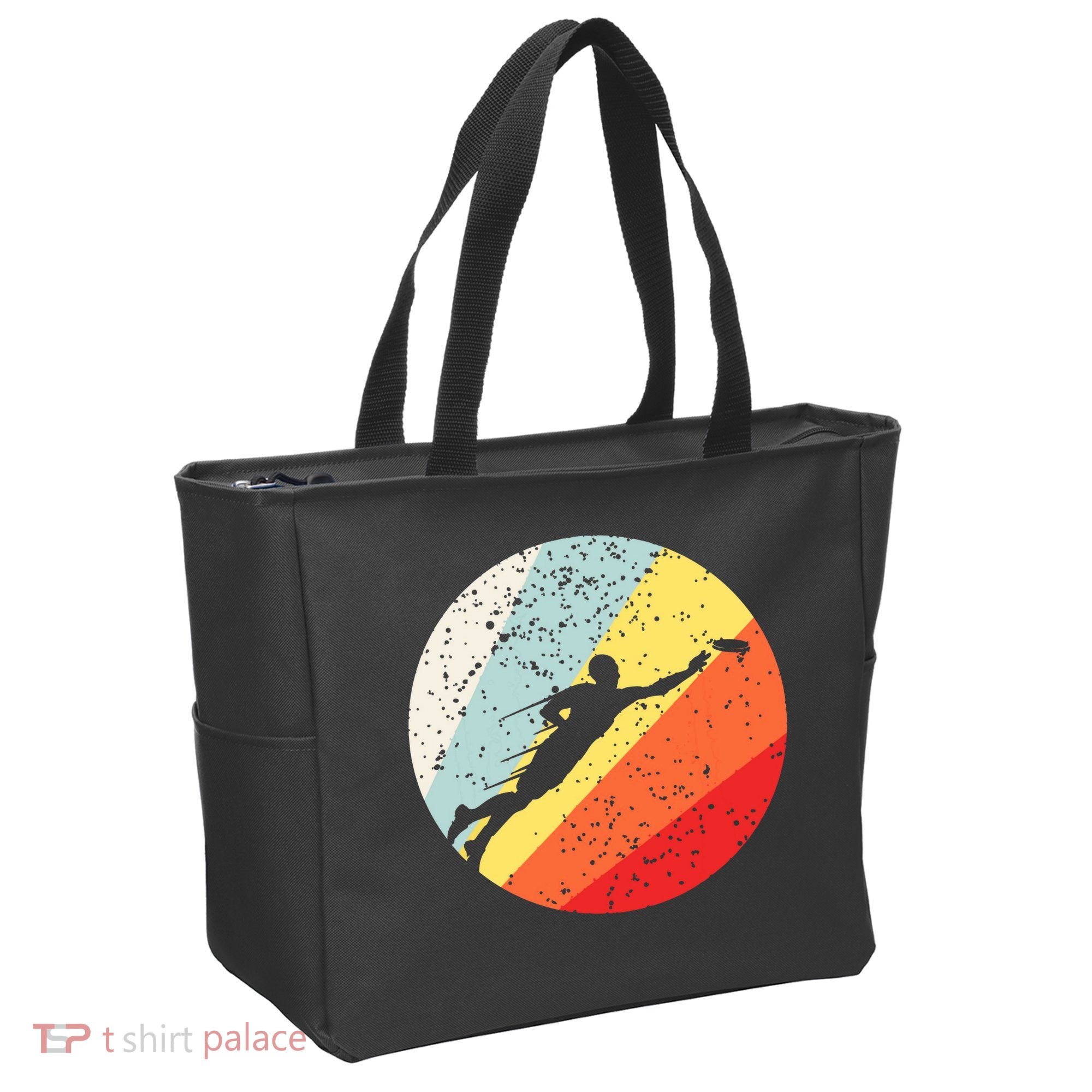 Ultimate Frisbee Retro Distressed Tote Bag