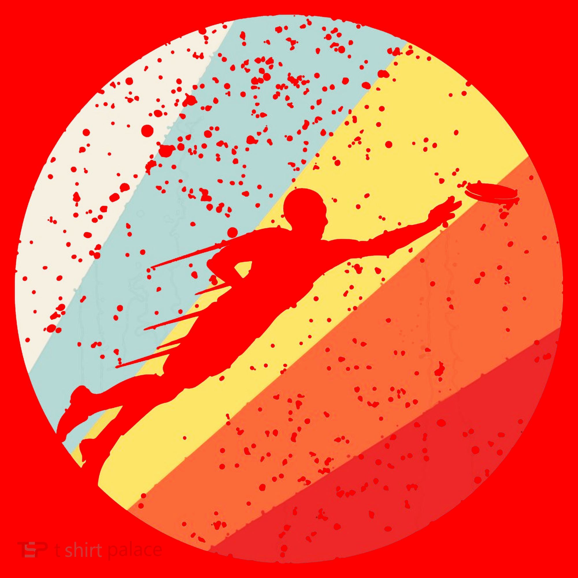 Ultimate Frisbee Retro Distressed Santa Hat