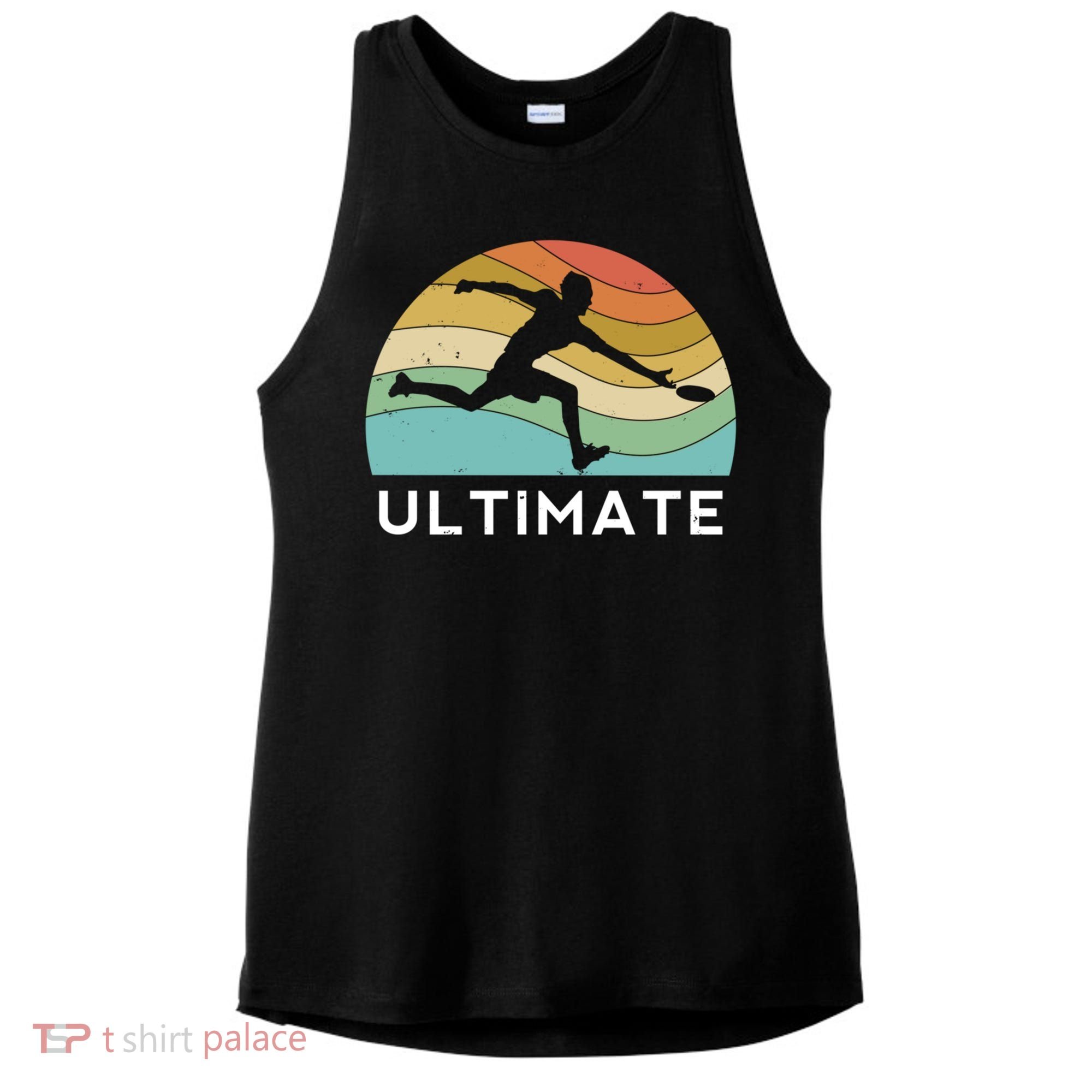 Ultimate Frisbee Retro Player Flying Disc Throwing Meaningful Gift Ladies PosiCharge Tri-Blend Wicking Tank
