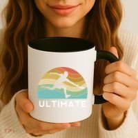 Ultimate Frisbee Retro Player Flying Disc Throwing Meaningful Gift Coffee Mug thumb 3