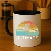 Ultimate Frisbee Retro Player Flying Disc Throwing Meaningful Gift Coffee Mug thumb 4
