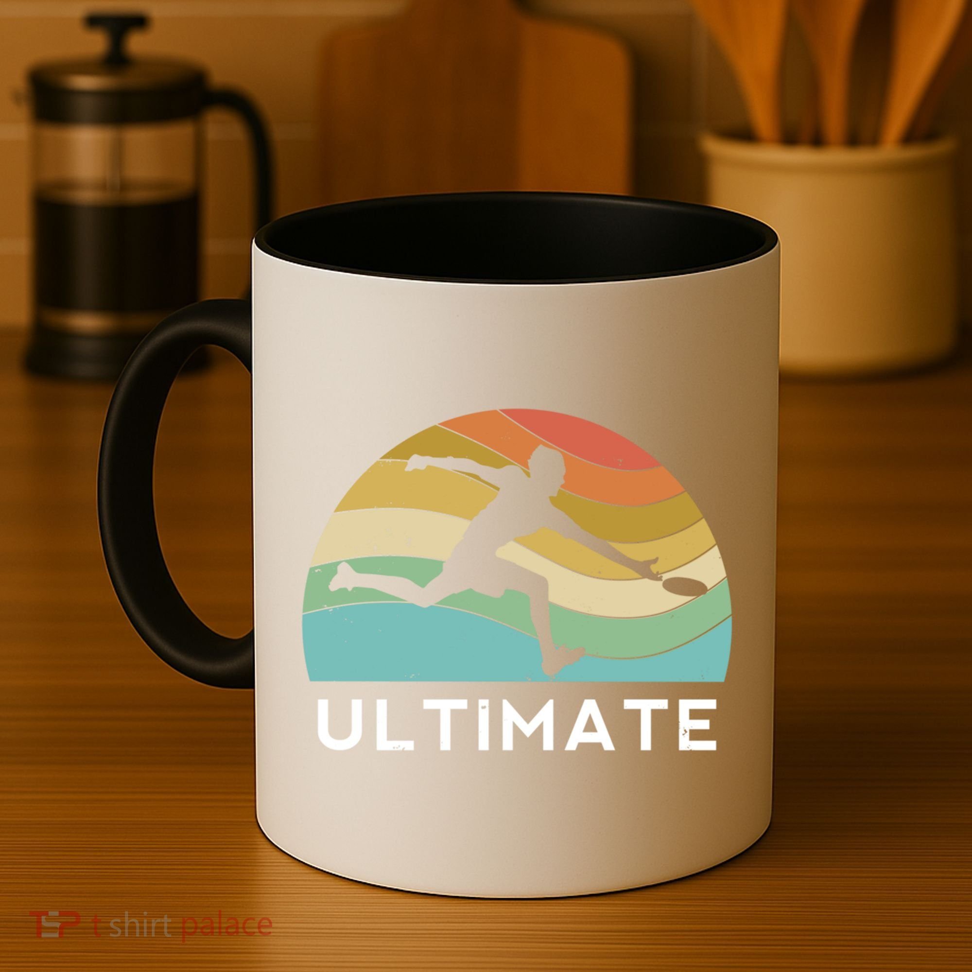 Ultimate Frisbee Retro Player Flying Disc Throwing Meaningful Gift Coffee Mug
