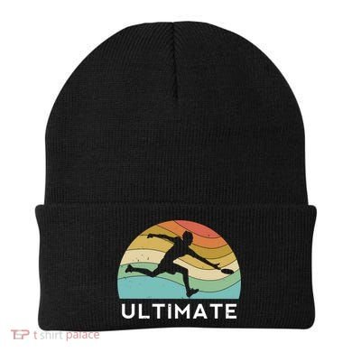 Ultimate Frisbee Retro Player Flying Disc Throwing Meaningful Gift Beanie