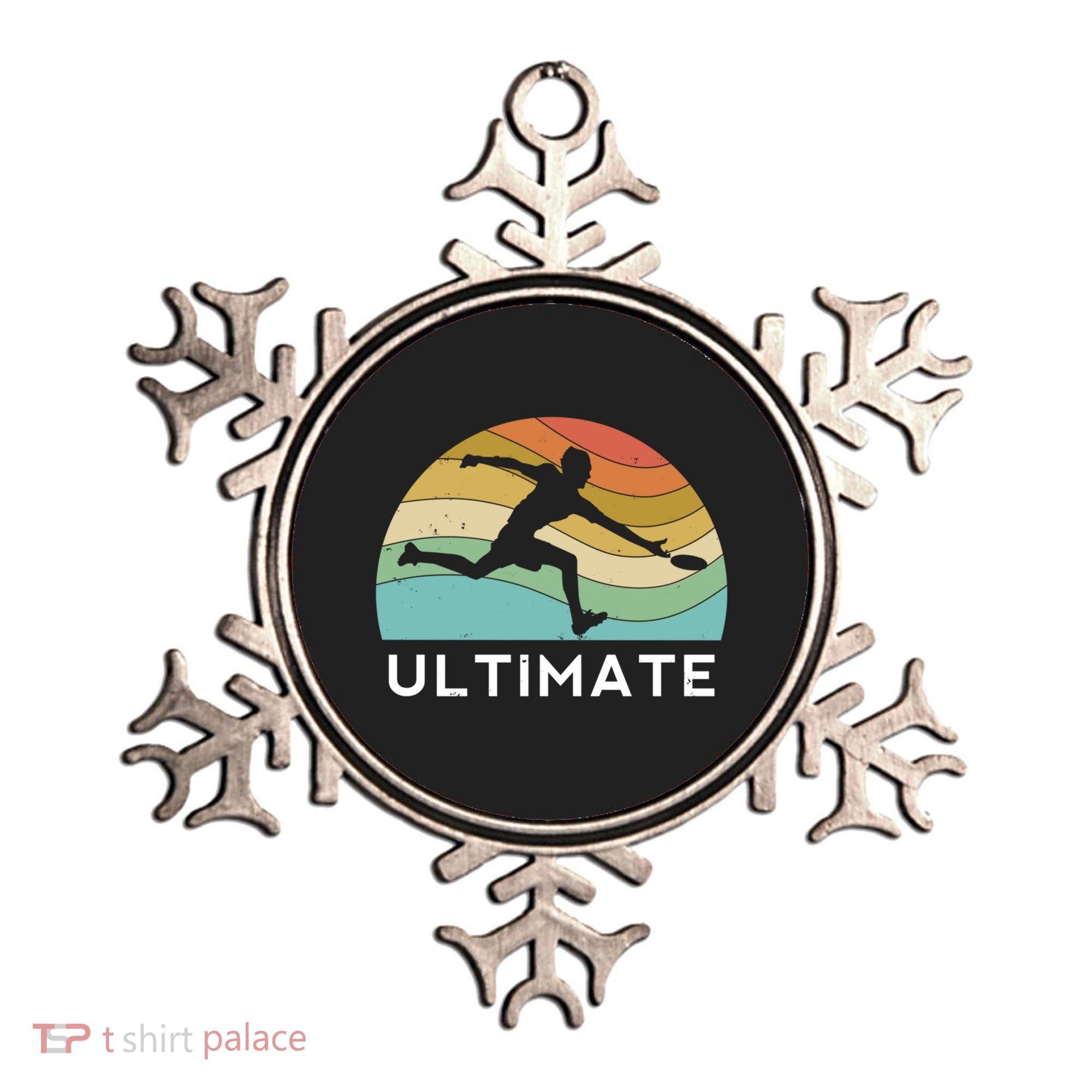 Ultimate Frisbee Retro Player Flying Disc Throwing Meaningful Gift Ornament
