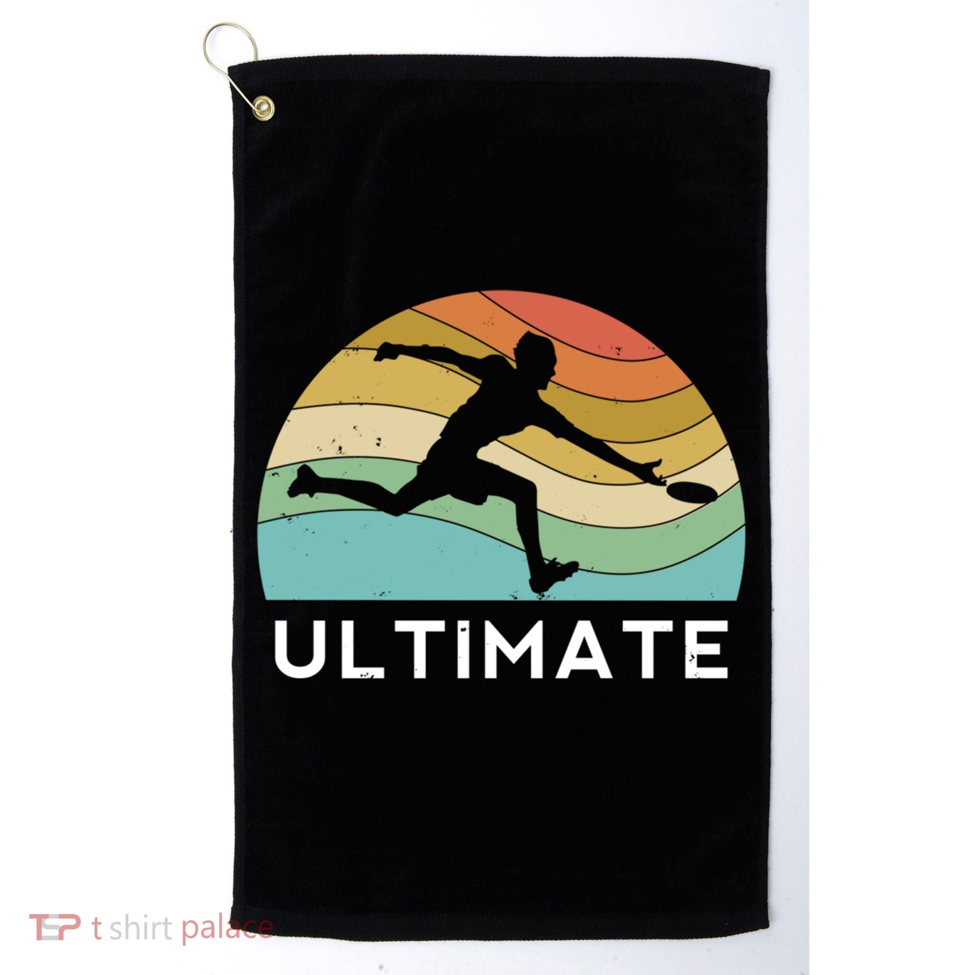 Ultimate Frisbee Retro Player Flying Disc Throwing Meaningful Gift Golf Towel