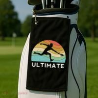 Ultimate Frisbee Retro Player Flying Disc Throwing Meaningful Gift Golf Towel thumb 2