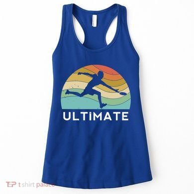 Ultimate Frisbee Retro Player Flying Disc Throwing Meaningful Gift Women's Tank Top