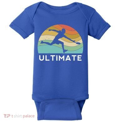 Ultimate Frisbee Retro Player Flying Disc Throwing Meaningful Gift Baby Bodysuit