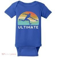 Ultimate Frisbee Retro Player Flying Disc Throwing Meaningful Gift Baby Bodysuit thumb 0