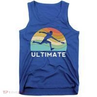 Ultimate Frisbee Retro Player Flying Disc Throwing Meaningful Gift Tank Top thumb 0