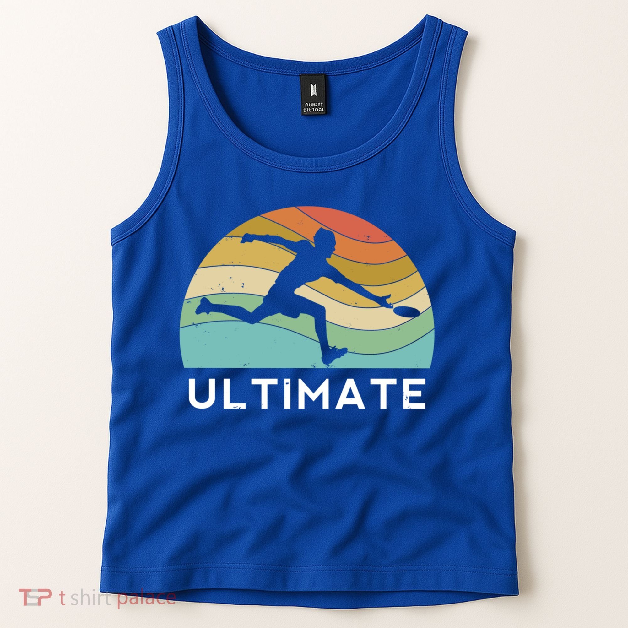 Ultimate Frisbee Retro Player Flying Disc Throwing Meaningful Gift Tank Top