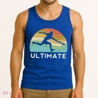 Ultimate Frisbee Retro Player Flying Disc Throwing Meaningful Gift Tank Top thumb 3