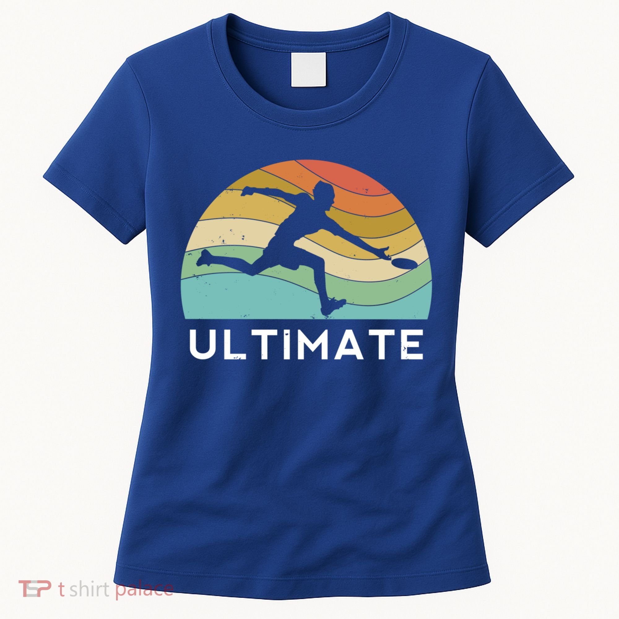 Ultimate Frisbee Retro Player Flying Disc Throwing Meaningful Gift Women's T-Shirt