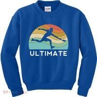 Ultimate Frisbee Retro Player Flying Disc Throwing Meaningful Gift Kids Sweatshirt thumb 0