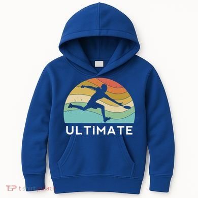 Ultimate Frisbee Retro Player Flying Disc Throwing Meaningful Gift Kids Hoodie