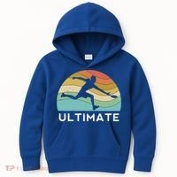 Ultimate Frisbee Retro Player Flying Disc Throwing Meaningful Gift Kids Hoodie thumb 0