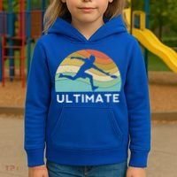Ultimate Frisbee Retro Player Flying Disc Throwing Meaningful Gift Kids Hoodie thumb 3