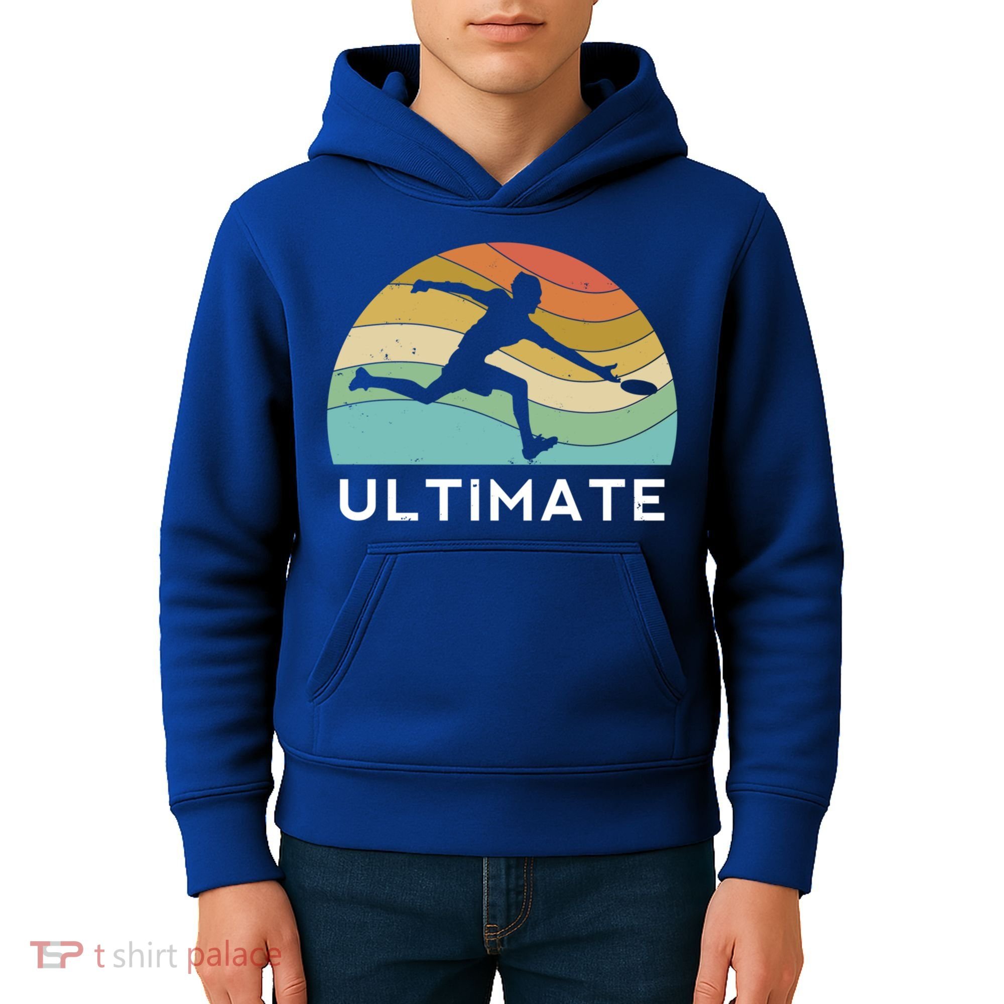 Ultimate Frisbee Retro Player Flying Disc Throwing Meaningful Gift Kids Hoodie