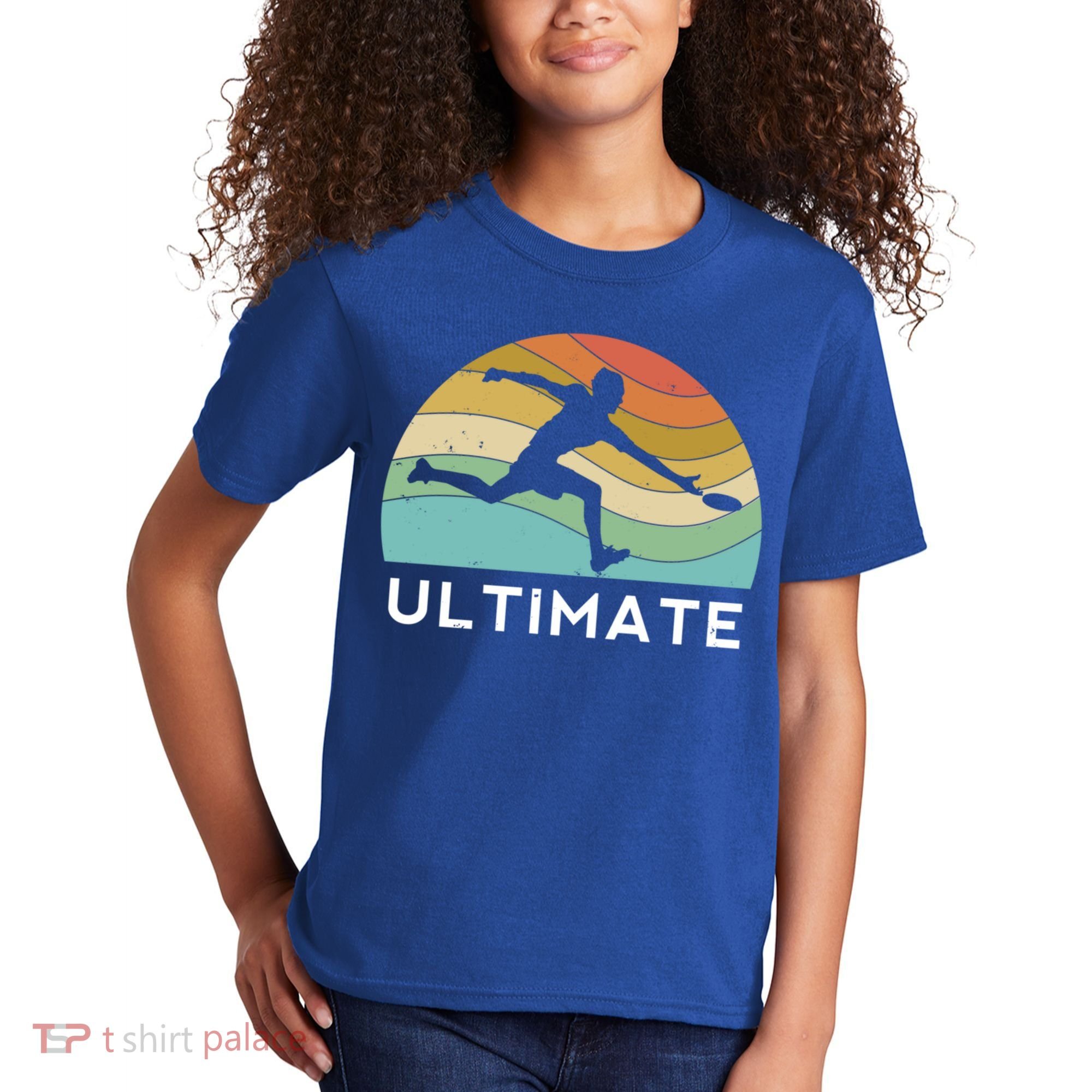 Ultimate Frisbee Retro Player Flying Disc Throwing Meaningful Gift Kids T-Shirt
