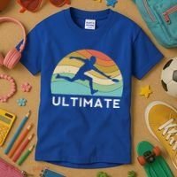Ultimate Frisbee Retro Player Flying Disc Throwing Meaningful Gift Kids T-Shirt thumb 3
