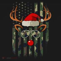 USA Flag Reindeer Camo Christmas Pajama Patriotic XMas Women's Tank Top thumb 5