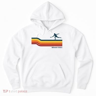 Ultimate Frisbee Retro Color Lines Hoodie