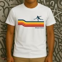 Ultimate Frisbee Retro Color Lines T-Shirt thumb 3
