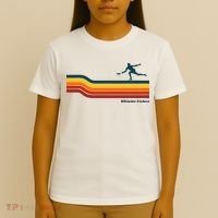 Ultimate Frisbee Retro Color Lines T-Shirt thumb 4