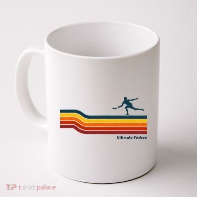 Ultimate Frisbee Retro Color Lines Coffee Mug