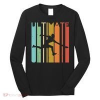 Ultimate Frisbee Retro Player Flying Disc Throwing Long Sleeve Shirt thumb 0