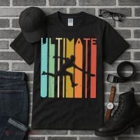 Ultimate Frisbee Retro Player Flying Disc Throwing Tall T-Shirt thumb 3