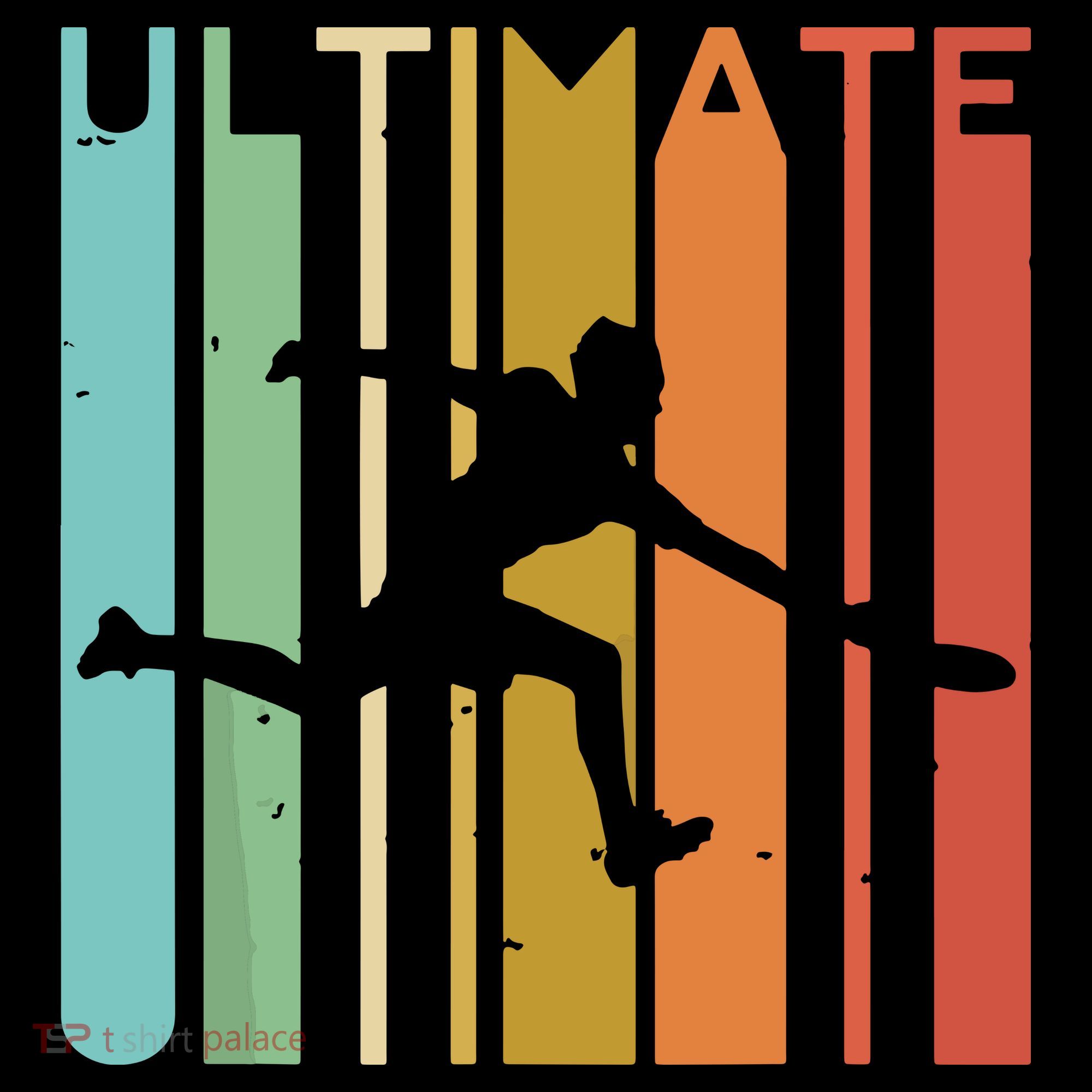 Ultimate Frisbee Retro Player Flying Disc Throwing Women's Hoodie
