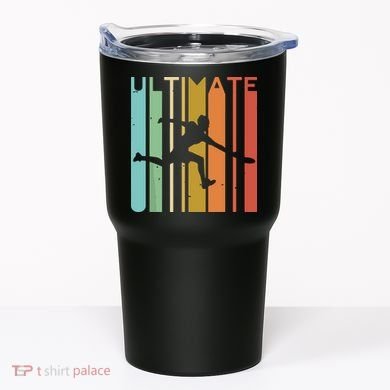Ultimate Frisbee Retro Player Flying Disc Throwing Tumbler