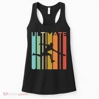 Ultimate Frisbee Retro Player Flying Disc Throwing Women's Tank Top thumb 0