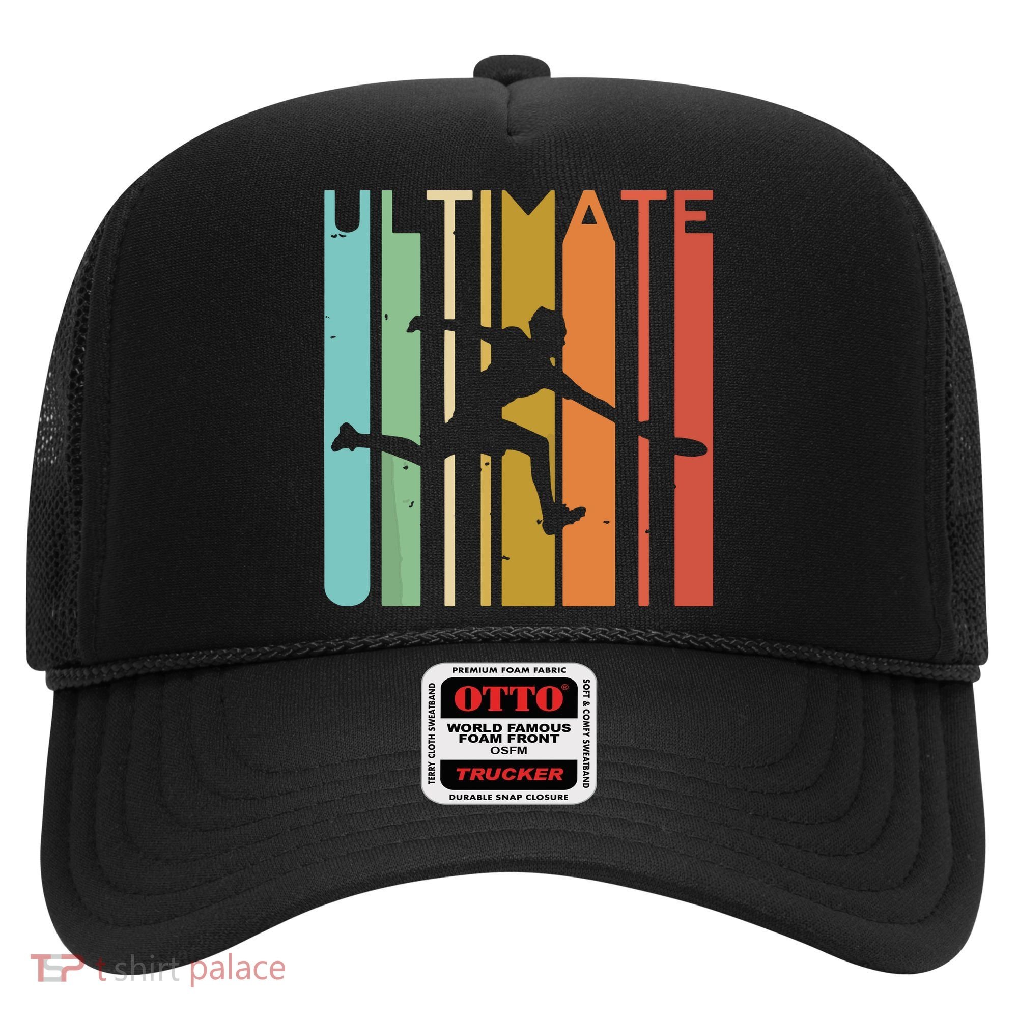 Ultimate Frisbee Retro Player Flying Disc Throwing Hat