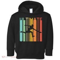 Ultimate Frisbee Retro Player Flying Disc Throwing Toddler Hoodie thumb 0