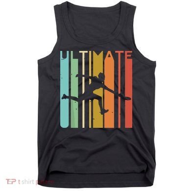 Ultimate Frisbee Retro Player Flying Disc Throwing Tank Top