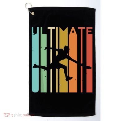 Ultimate Frisbee Retro Player Flying Disc Throwing Golf Towel