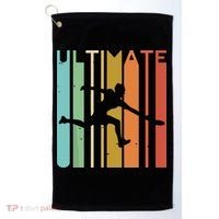 Ultimate Frisbee Retro Player Flying Disc Throwing Golf Towel thumb 0